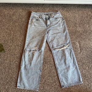 American Eagle Outfitters Light Blue Ripped Jeans